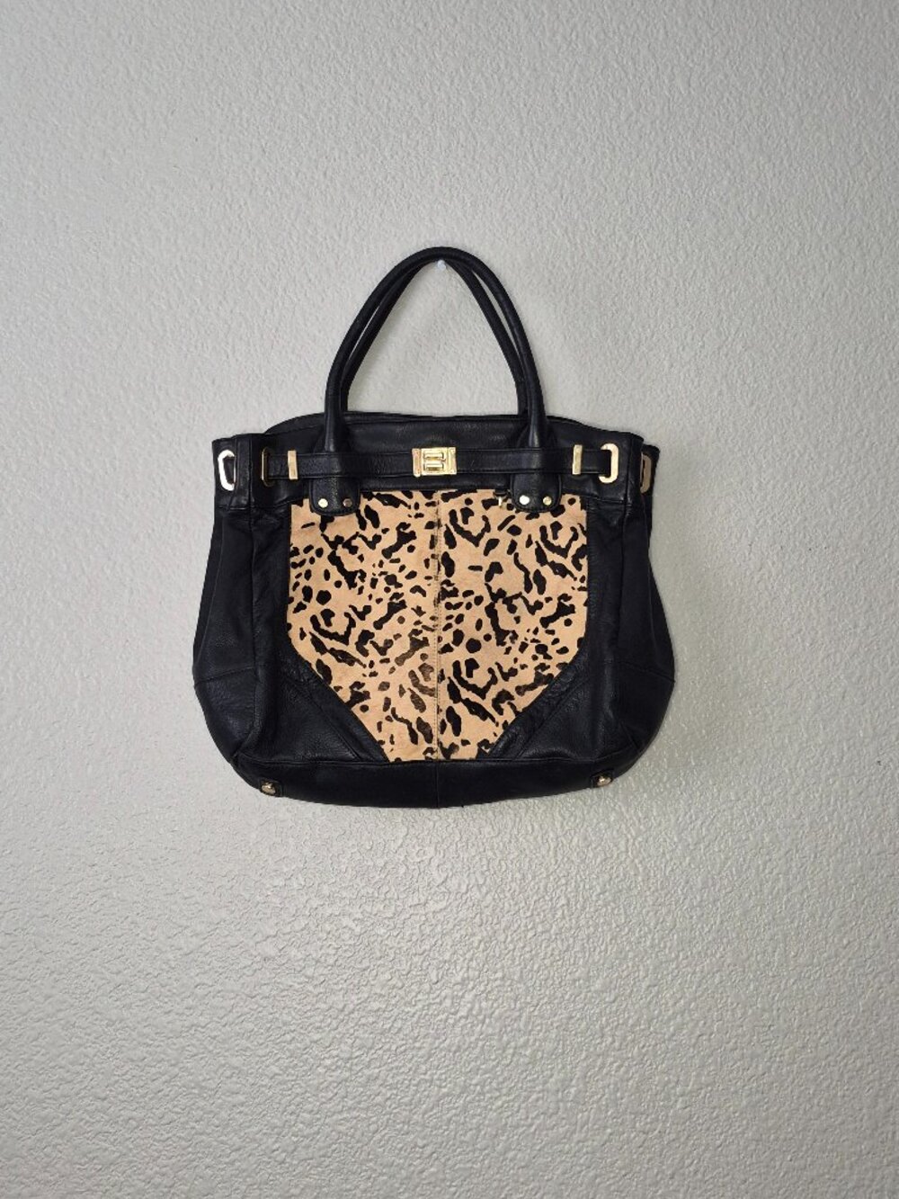 Rachel Zoe Lepard Bag Broken Hardware Handbag Designer Purse Bag